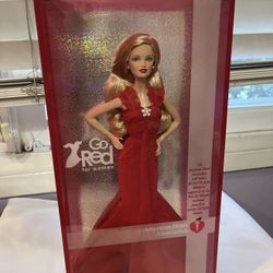 Barbie - Go Red for Women - American Heart Association 2007 NRFB Pink Label