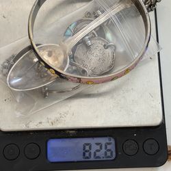 "82.6g Sterling Silver (.925) Jewelry Lot." In your description, explicitly state that all pieces are tested/hallmarked sterling silver and include th