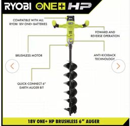 ONE+ HP 18V Brushless Cordless Earth Auger with 6 in. Bit TOOL ONLY