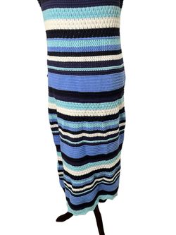 NEW Haute Hippie Blue Striped Knit Crochet Maxi Dress Women's Sz XL for  Sale in Glendora, CA - OfferUp