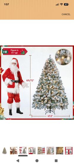 Like New Christmas Tree with all ornaments.