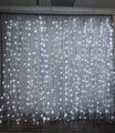 Silver Sheer Organza w/Cool LED Lights Photo Backdrop Curtain