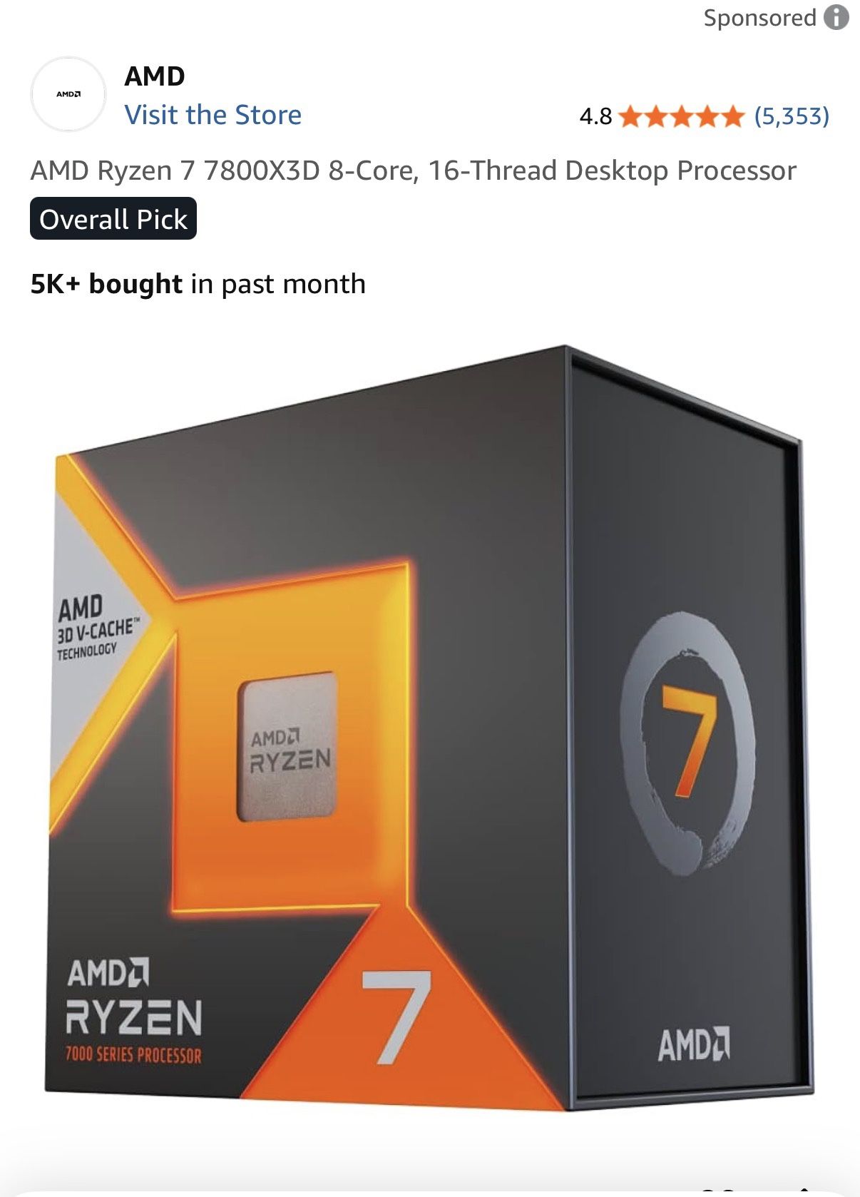 Ryzen 7 7800x3d