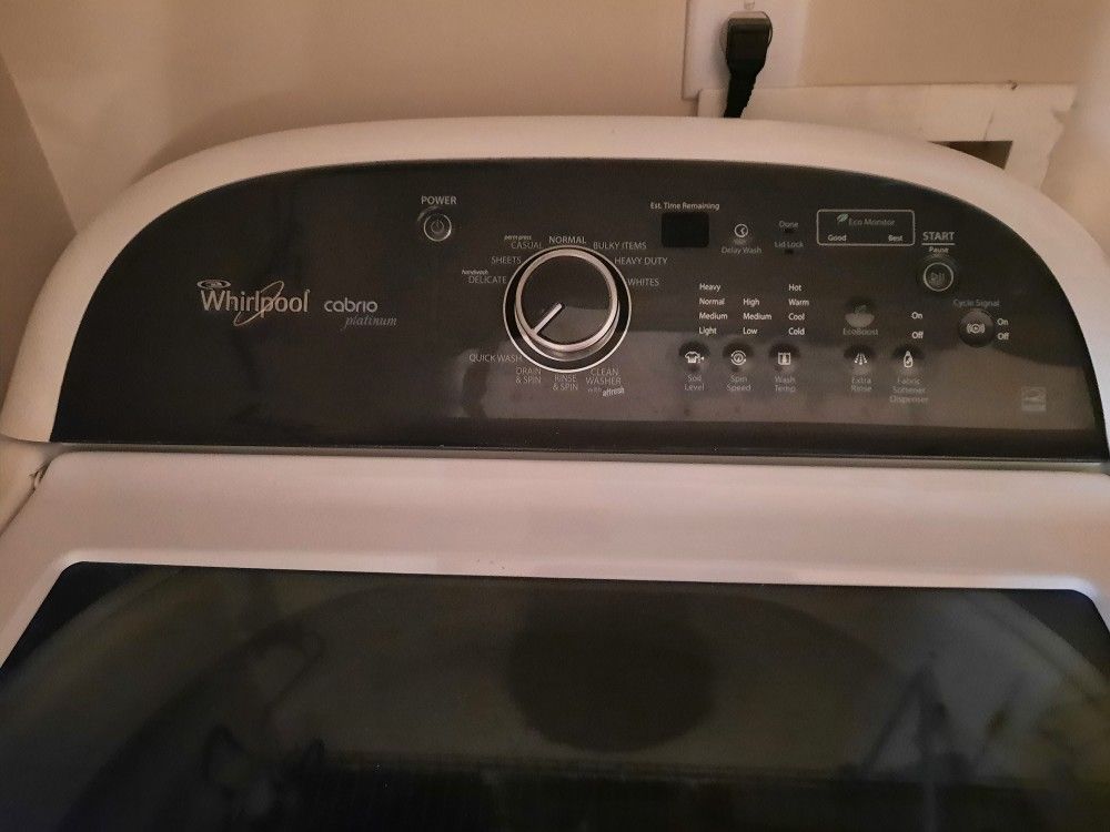 WHIRPOOL Cabrio XL Platinum HE Top Load Washer & Dryer Set for Sale in