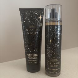 ✨Into the Night Ultimate Hydration Body Cream & Fine Fragrance Mist set for $20