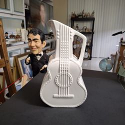 Dolly Parton Guitar Pitcher 78 OZ White Glossy Ceramic 11.25" Tall NEW OUT OF BOX