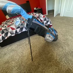 Golf Clubs With Stand-able Bag 5 Zippers With Pockets 