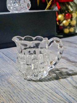 Vintage 1981 Higbee Crystal Cut Creamer Pitchet