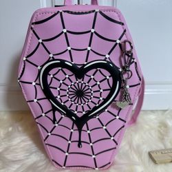 NWOT: Monster High Draculaura Pink Coffin Mini Backpack Haunt Couture Cosplay