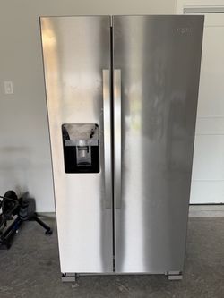 Refrigeradora Whirlpool 33" Side-by-Side — Acero Inoxidable (Como Nueva)