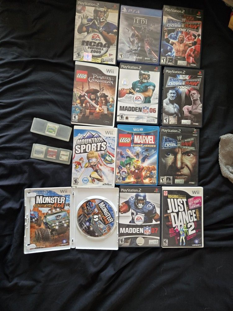 Video Games For Wii, Ps2, Ps4, Wii U, And Ds