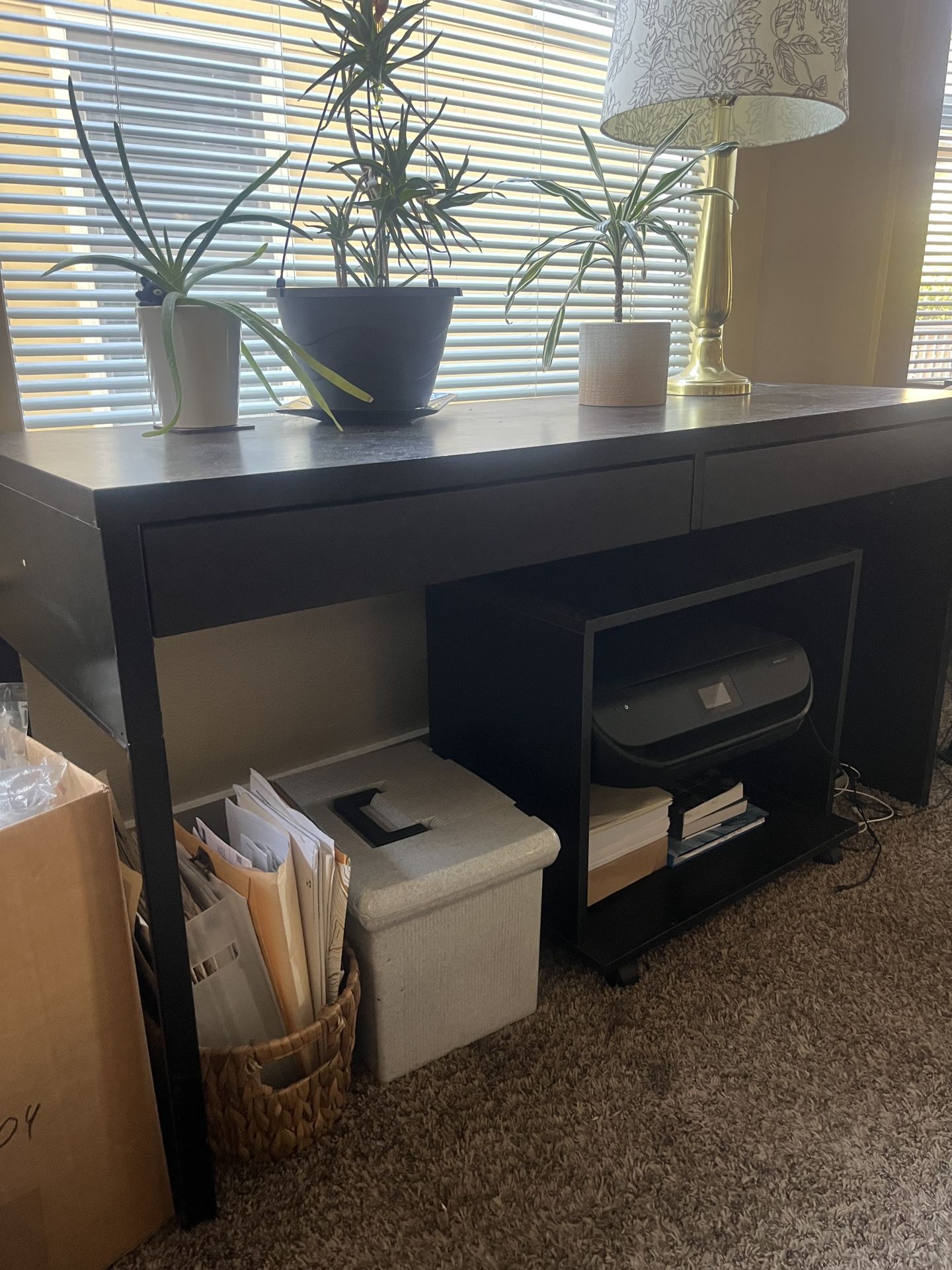 IKEA Wood Metal Desk 