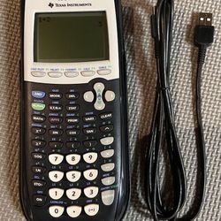 TI 84 Plus Calculator And Connector Cord