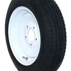 2-PACK TRAILER TIRE ON RIM 480-12 4.80-12 LRB 5 LUG or 4 LUG