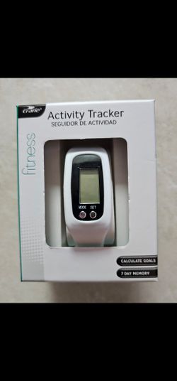 Crane Fitness Activity Tracker Calculate Goals 7 Day Memory White Watch New