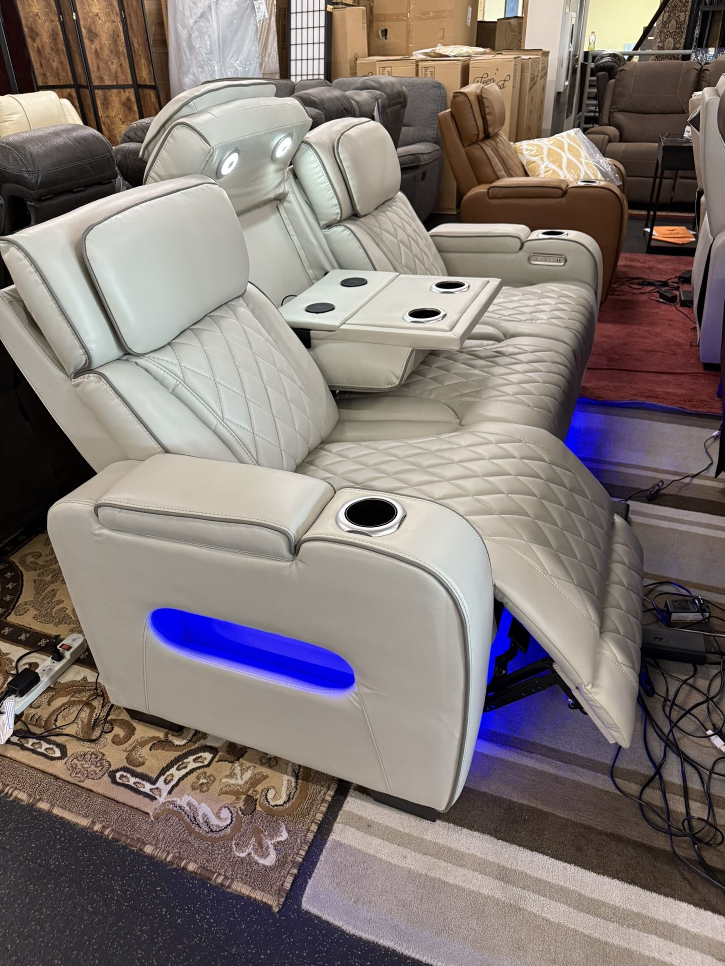 Power Reclining Sofa & Power Reclining Love Seat On Sale