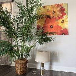 Home Decor Lamp+Plant+Wall Decor