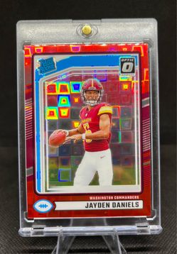 2024 Panini Donruss - Rated Rookie Jayden Daniels #389 Optic Preview Red Pandora
