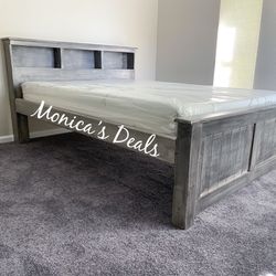 Queen Solid Wood Bed & Foam Mattress $640