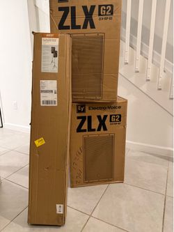 Speakers 15” x 2 ZLX Electro Voice (EV) + stands (COMBO)