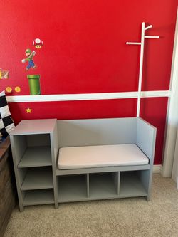 Thure Kid Toy Storage Bench and Coat Rack