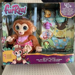 Brand New Fur Real Monkey With Accessories 