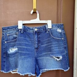 Women Jean Shorts High Rise 16