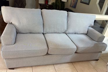 Sadie Wave Mason Grey Couch