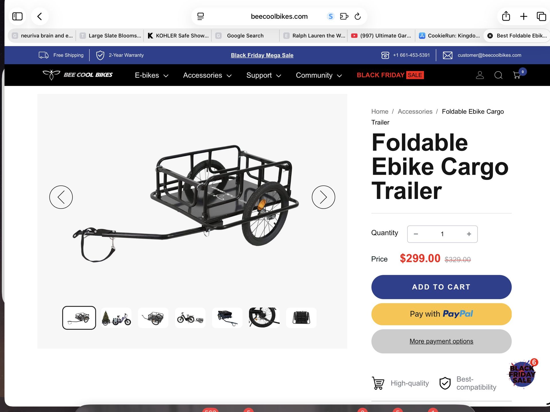 New In BOX Ebike trailer