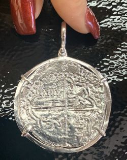 Atocha silver coin pendant