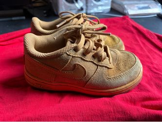Nike Airforce 1 Tan Suede Toddler shoes Size 9c