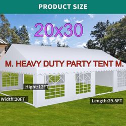 20' x 30' Canopy Party Tent & Carport - Heavy Duty Outdoor Wedding Gazebo Event Shelter Canopy for Outdoor Event, Wedding, Birthday 