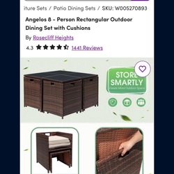 Outdoor Patio Furniture Set 