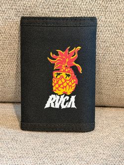 RVCA Black Trifold Wallet