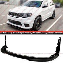 17-21 Jeep Grand Cherokee SRT AMPP Gloss Black Front Bumper Lip