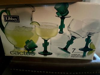 Fun Cactus Margarita Glasses and Pitcher