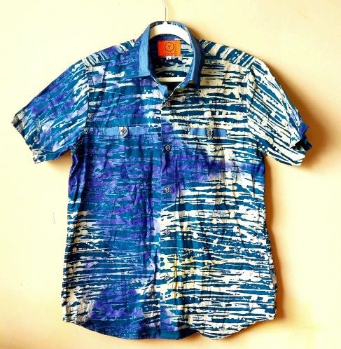 Vintage Y2K Fanky Print Men's shirt top t tee shirt short sleeve size m medium YOOYI