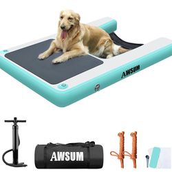 AWSUM XL Inflatable Dog Water Boat Ramp Dock Floating for Dogs Up to 240LBS
