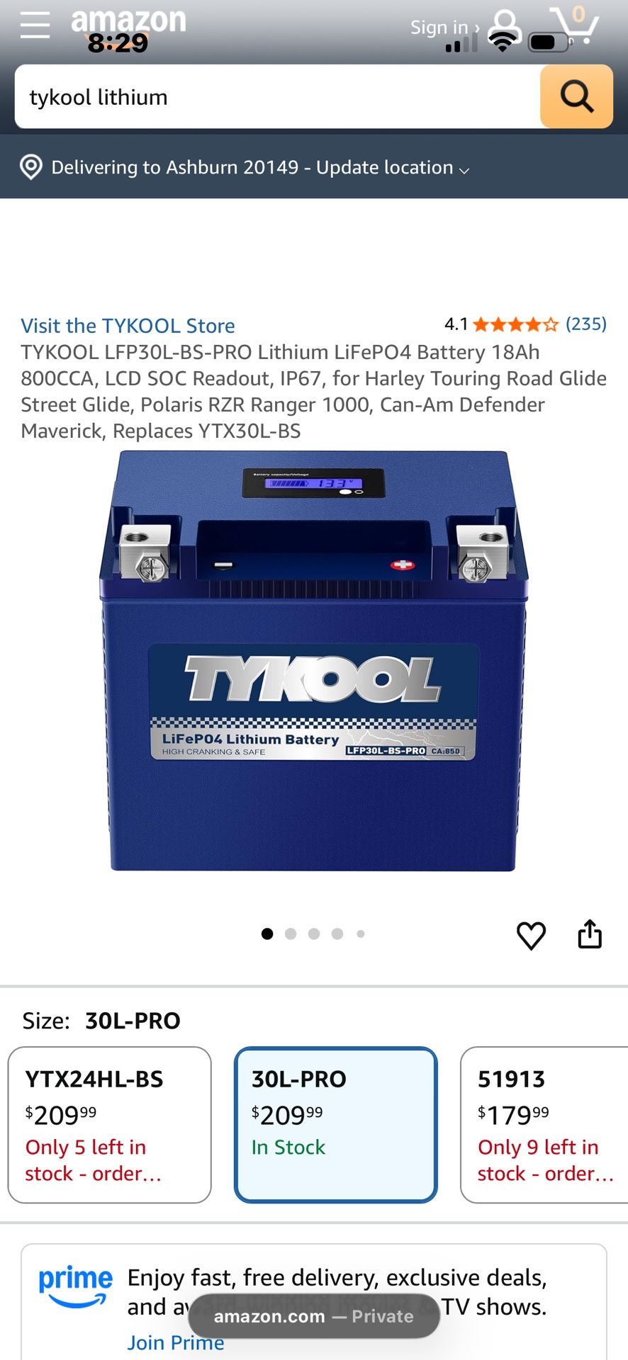 Harley Lithium Battery