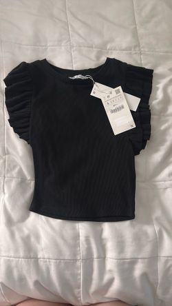 Zara Black Crop Top