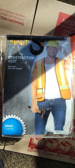 Halloween construction worker Costume from spirit sizeFOR ADULTS