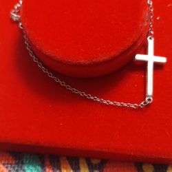 New Stainless Steel Anklet 8in With Cross Mpu Serious Buyer Don't Deliver Cash Only 