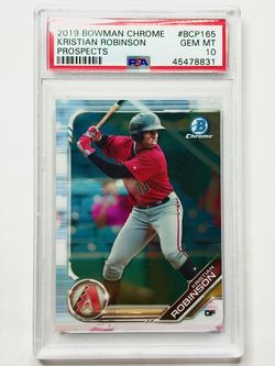2019 Bowman Chrome Kristian Robinson BCP-165 PSA 10 Gem Mint