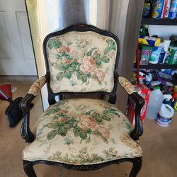 Louis XV Style Carved Walnut Accent Chair