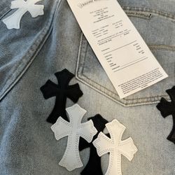 Custom Chrome Hearts Light Blue Size 36 Jeans