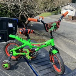 Child Kid Children Bike 12” Wheels With Training Wheels Bicycle Tricycle Trike in Good Condition