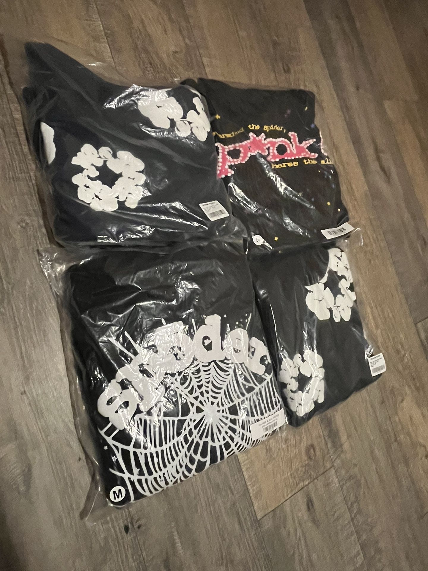 Denim And Sp5der Hoodies