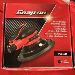 Open Box Unused Snap On 6” Orbital Palm Sander