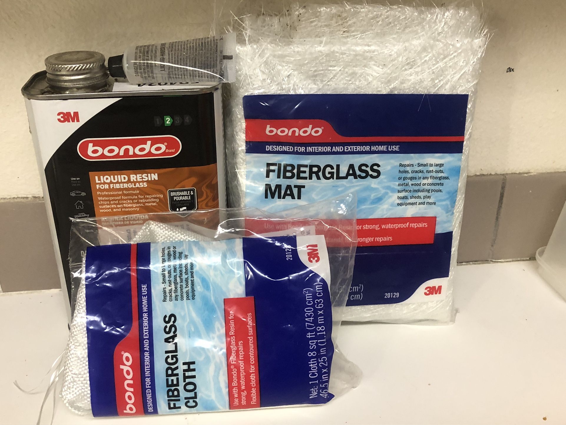 Fiber Glass Mat And Resin.