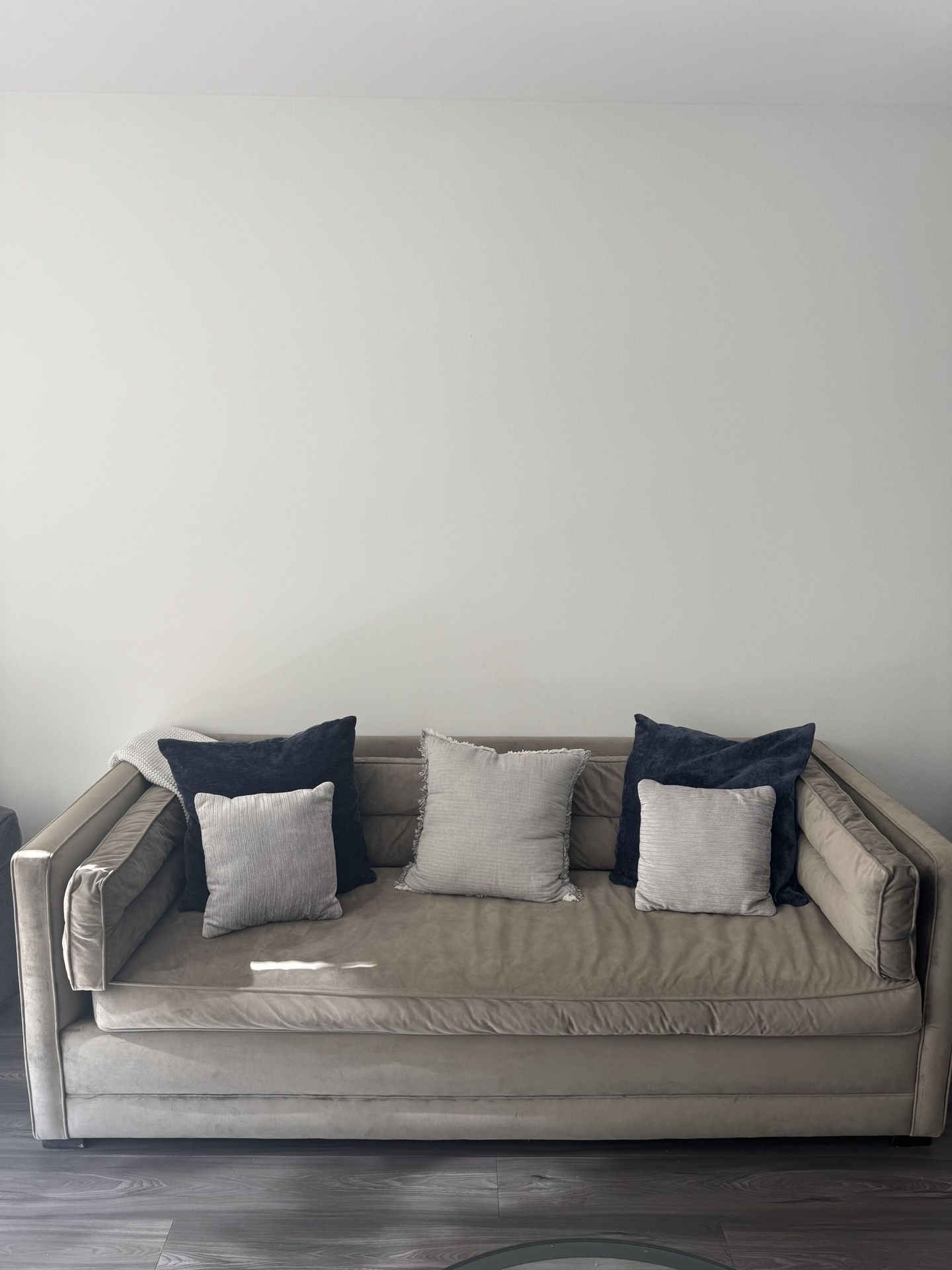 Grey Suede Couch